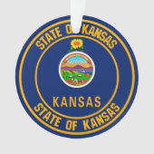 Kansas Round Emblem Ornament (voorkant)
