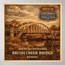 Kansas Route 66 Brush Creek-brug Poster