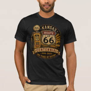 Kansas Route 66-eeuwfeestkleding T-shirt