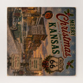 Kansas Route 66 kerstherinneringen Legpuzzel (Horizontaal)