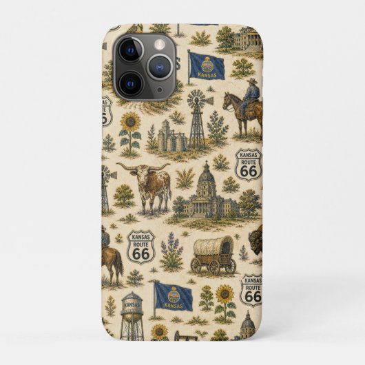 Kansas Route 66 Pocket Prairie Case-Mate iPhone Case (Achterkant)