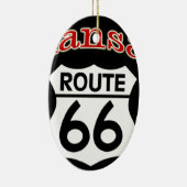 Kansas Route 66 Shield Keramisch Ornament (Rechts)