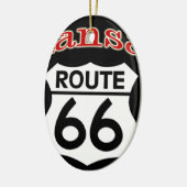 Kansas Route 66 Shield Keramisch Ornament (Links)