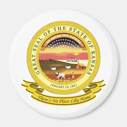 Kansas Seal Magneet (Voorkant)