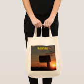 Kansas Silhouette Sunset Mail Box Canvas tas (Voorkant (product))