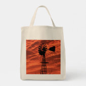 Kansas Silhouette Sunset Mail Box Canvas tas (Achterkant)