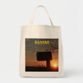 Kansas Silhouette Sunset Mail Box Canvas tas (Voorkant)