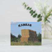 Kansas Square Hay Bales Post Kaart (Staand voorkant)