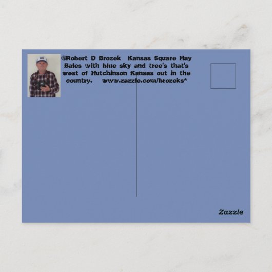 Kansas Square Hay Bales Post Kaart (Achterkant)