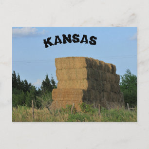 Kansas Square Hay Bales Post Kaart