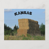 Kansas Square Hay Bales Post Kaart (Voorkant)