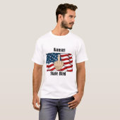 Kansas staat vogel t-shirt middelvinger vlag (Voorkant volledig)