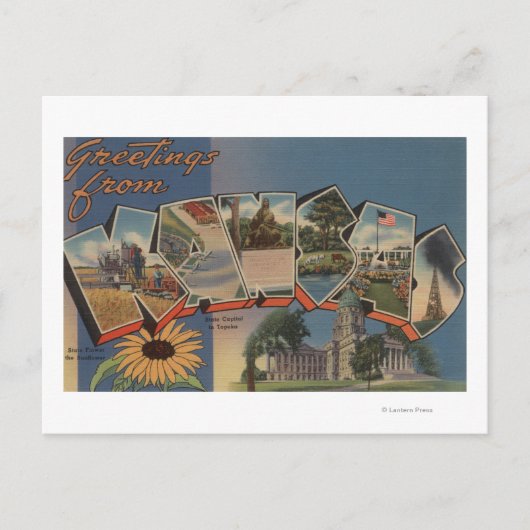 Kansas (Staatskapitaal/Bloem) Briefkaart (Voorkant)