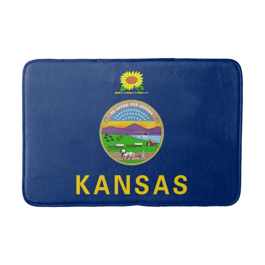 Kansas Staatsvlag Badmat (Voorkant)
