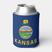 Kansas Staatsvlag Blikjeskoeler (Blikje Voorkant)