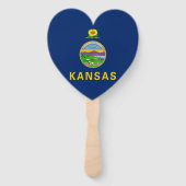 Kansas Staatsvlag Handwaaier (Achterkant)