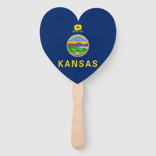 Kansas Staatsvlag Handwaaier (Voorkant)