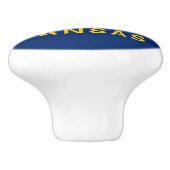 Kansas Staatsvlag Keramische Knop (Zijkant)