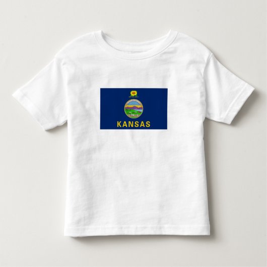Kansas Staatsvlag Kinder Shirts (Voorkant)