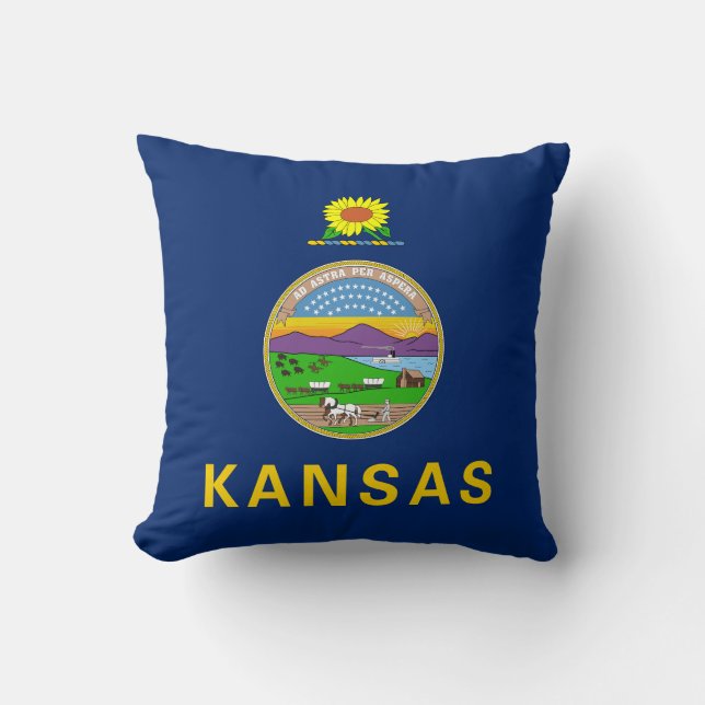 Kansas Staatsvlag Kussen (Voorkant)