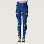 Kansas Staatsvlag Leggings (Voorkant)