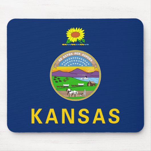 Kansas Staatsvlag Muismat (Voorkant)