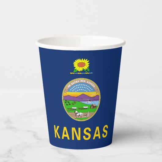 Kansas Staatsvlag Papieren Bekers (Links)