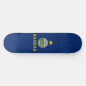 Kansas Staatsvlag Persoonlijk Skateboard (Horizontaal)