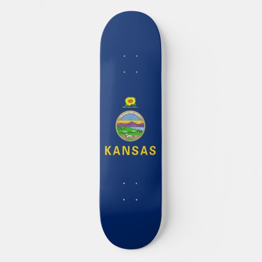 Kansas Staatsvlag Persoonlijk Skateboard (Voorkant)