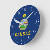 Kansas Staatsvlag Ronde Klok (Hoek)