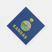 Kansas Staatsvlag Servet (Hoek)