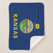 Kansas Staatsvlag Sherpa Deken (Voorkant)