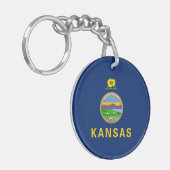 Kansas Staatsvlag Sleutelhanger (Voorkant Links)