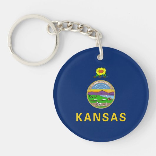 Kansas Staatsvlag Sleutelhanger (Voorkant)