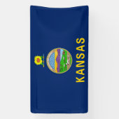 Kansas Staatsvlag Spandoek (Verticaal)