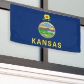 Kansas Staatsvlag Spandoek (Buitenkant Gebouw)