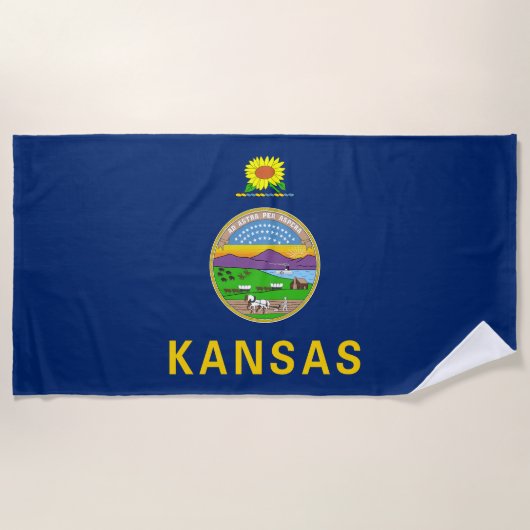 Kansas Staatsvlag Strandlaken (Voorkant)