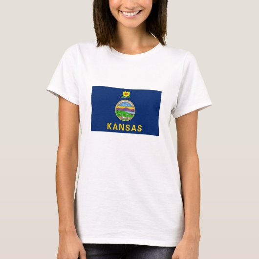 Kansas Staatsvlag T-shirt (Voorkant)