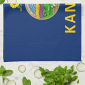 Kansas Staatsvlag Theedoek (Gevouwen)