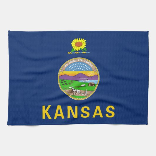 Kansas Staatsvlag Theedoek (Horizontaal)