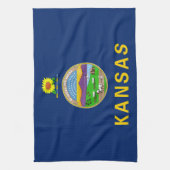 Kansas Staatsvlag Theedoek (Verticaal)