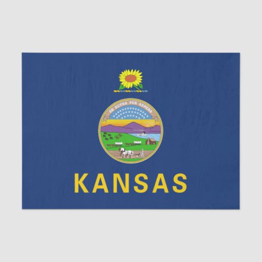 Kansas Staatsvlag Tissuepapier (Voorkant)