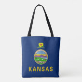 Kansas Staatsvlag Tote Bag (Achterkant)