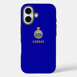 Kansas Staatsvlagontwerp iPhone 16 Hoesje