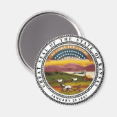 Kansas Staatszegel Magneet (Voorkant / Achterkant)