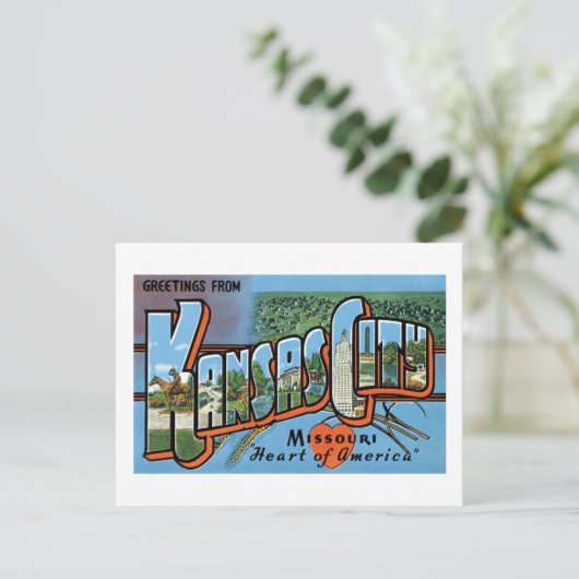 Kansas-stad Briefkaart (Staand voorkant)
