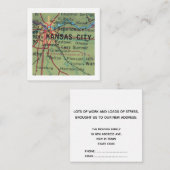 kansas stad We hebben Verhuisd Nieuw Adres Kaart (Voorkant / Achterkant)