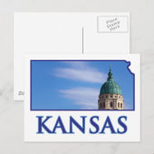 Kansas State Capitol Briefkaart (Voorkant / Achterkant)