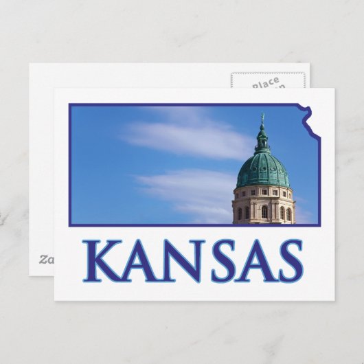 Kansas State Capitol Briefkaart (Voorkant / Achterkant)