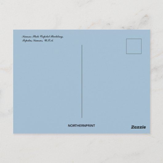 Kansas State Capitol Building Topeka Kansas Briefkaart (Achterkant)